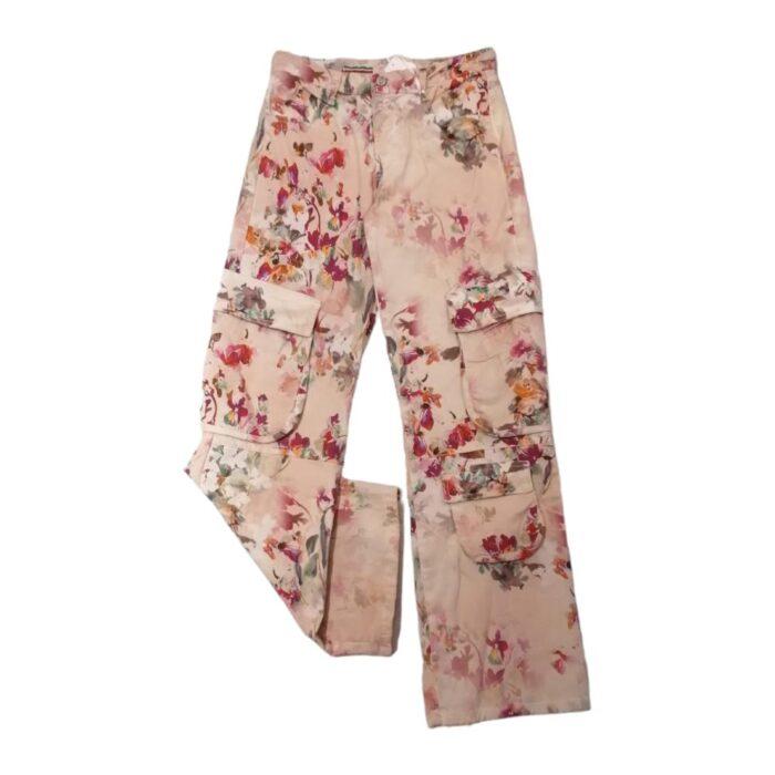 Pantaloni cargo Please in fantasia floreale